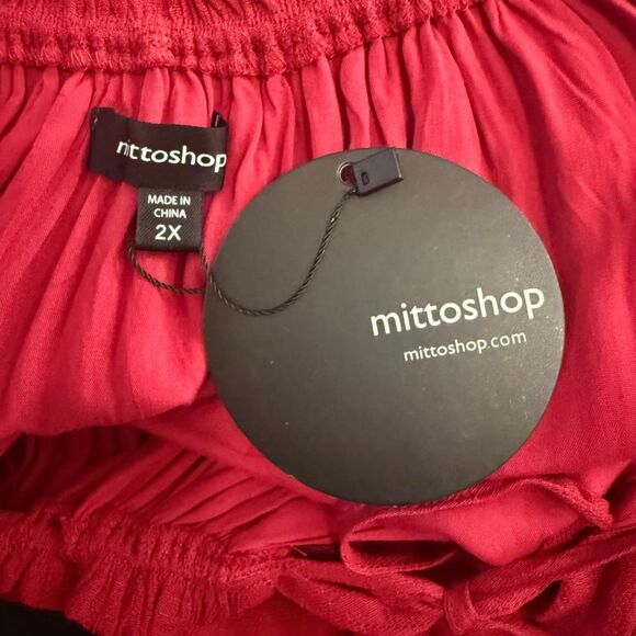 MITTOSHOP Long Sleeve Elastic Waist Tiered Versatile Maxi Dress, NWT! 2X 2XL - Picture 11 of 13